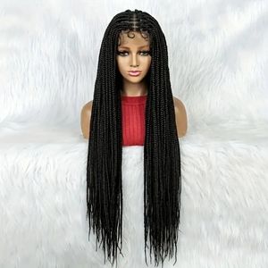 Knotless Box Braided Lace Wig Medium Braids 100% Hand Made
